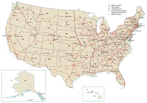 Map of Interstate Highways